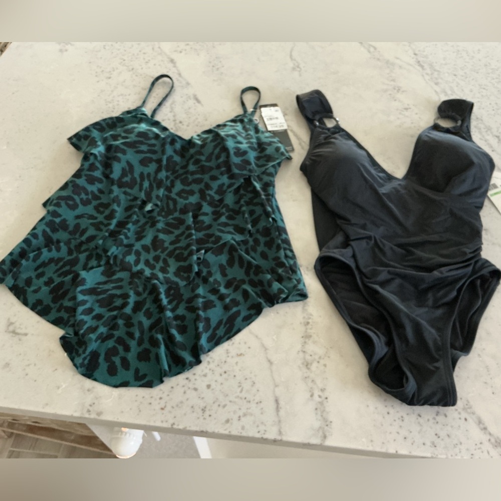 Two Swimsuits (one piece and swimsuit top)